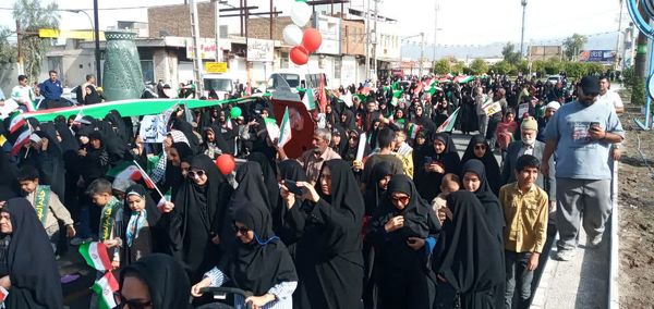 راهپیمایی پرشور مردم جیرفت