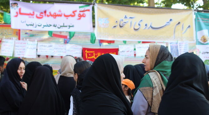 حضور باشکوه مردم در مهمانی کیلومتری غدیر