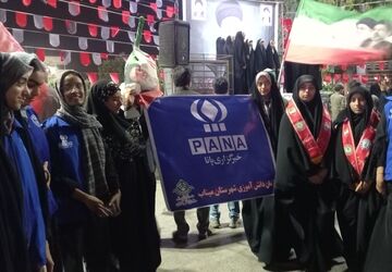 حضور حماسی دانش‌آموز خبرنگاران پانا در صد و شصت و پنجمین شب تجمعات مردمی