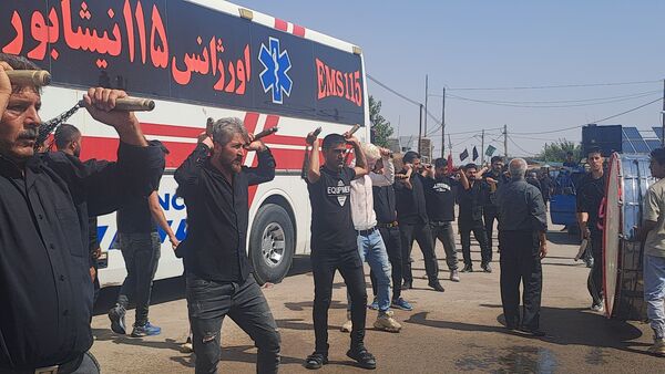 مراسم عزاداری و زنجیر زنی شهادت امام حسن مجتبی(ع) و رحلت پیامبر اکرم (ص) در  روستای کفکی خراسان رضوی