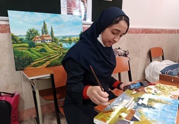 مرحله منطقه‌ای مسابقات فرهنگی هنری  محور دستی تجسمی در آموزشگاه منتصرین شاهد