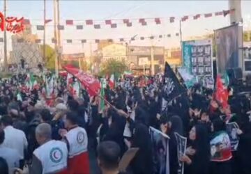 حضور پُر شور مردم اندیمشک در سوگواری رهبر شهید 