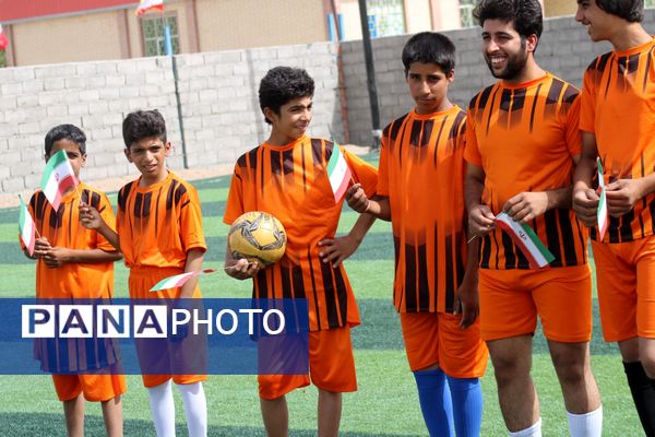افتتاح زمین چمن روستای محمد آباد چاه ملک 
