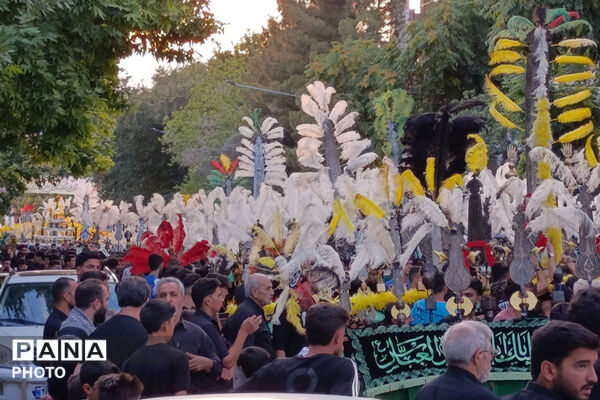 آیین باشکوه علم‌گردانی در غروب عاشورا 