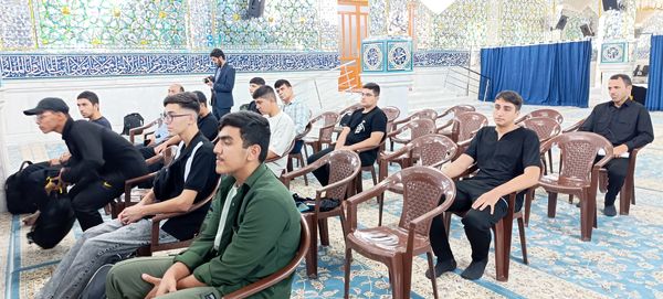 بدرقه دانش‌آموزان اعزامی به پیاده‌روی اربعین 