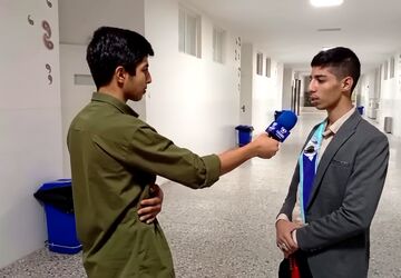 استقبال از شهید گمنام همزمان با ورود کاروان حج دانش‌آموزی پنج استان به یزد