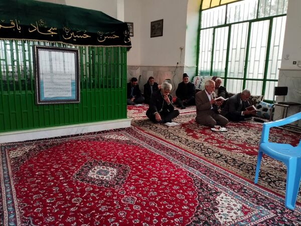 مراسم پرفیض دعای ندبه در امامزاده روستای مهدی آباد خلیل آباد
