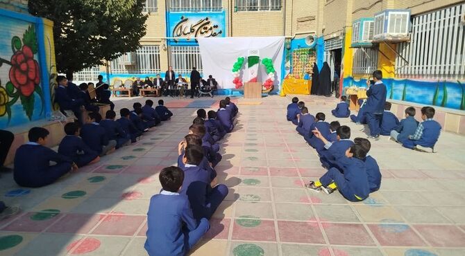 افتتاحیه ی المپیاد ورزشی در دبستان حاج حسین دهقانی