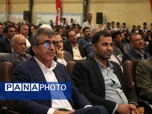 آیین افتتاحیه ورزشگاه شهید شهابی در شهرستان بافت