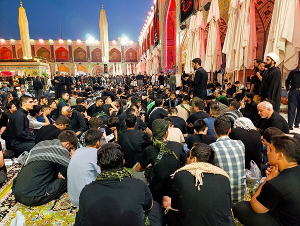 مراسم وداع کاروان فرستادگان امام رضا علیه السلام در نجف