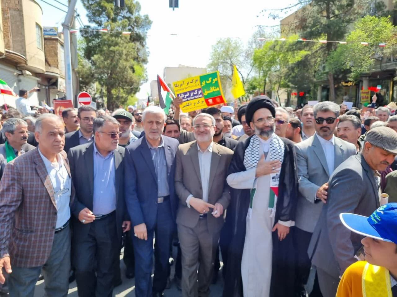 حضور پرشور مردم دارالمؤمنین کاشان در راهپیمایی روز قدس