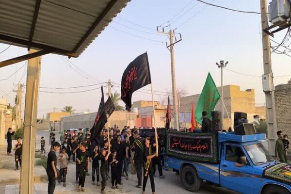 تشییع نمادین پیکر امام حسین(ع) در گمبوعه بزرگ