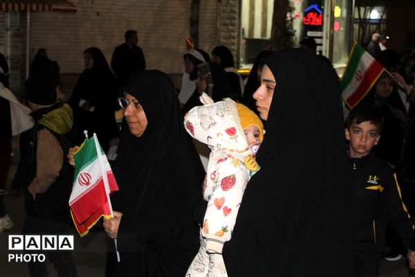 حرکت دسته عزاداری در شهرستان نیشابور