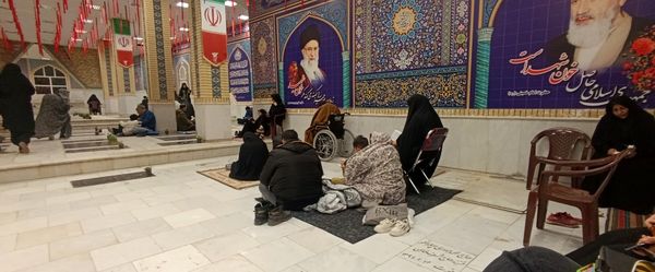 مراسم احیای شب نوزدهم رمضان در امام زاده سید عباس شهرستان بجنورد استان خراسان شمالی