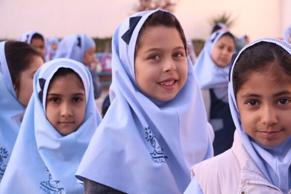 صبحگاه دانش در دبستان رجبی گرگان