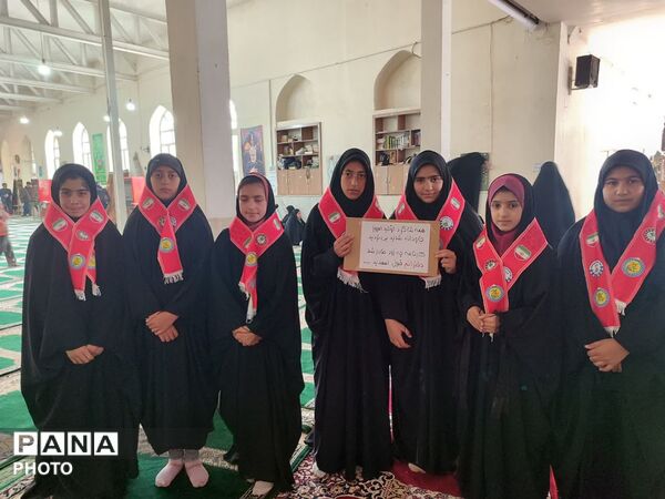 مراسم پرشور چهلمین روز شهادت دانش آموزان مدرسه  شجره طیبه شهر میناب در کلات 