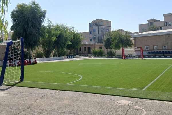 آیین افتتاحیه زمین چمن مصنوعی دبستان علی بن ابیطالب (ع) باقرشهر 