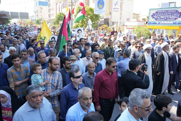 راهپیمایی روز قدس در تنگستان، شبانکاره، سعدآباد و بوشهر