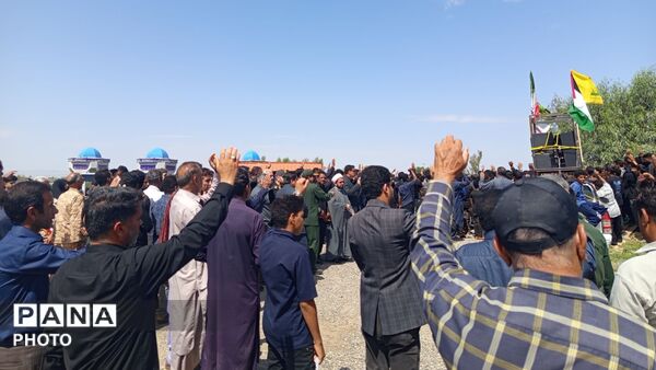 طوفان حضور مردم روزه‌دار رودبار جنوب در تشییع شهید اقتدار