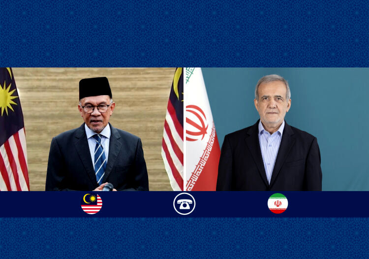 تاکید روسای دولت ایران و مالزی برای حمایت از مردم غزه در مجامع بین المللی