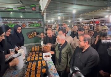 بازدید رئیس ستاد اربعین کشور به همراه مسئولین استان  از موکب‌های شهرستان دهلران