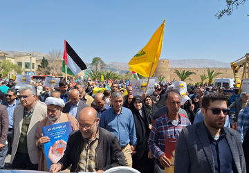 طنین فریاد «علی العهد یا قدس» در شیراز