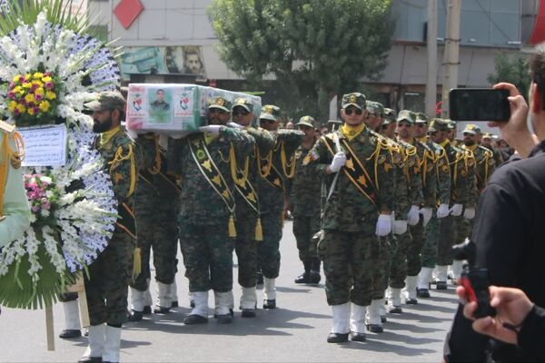 تشییع پیکر شهید محمد نعمتی سعیدآبادی در شهرستان بهارستان