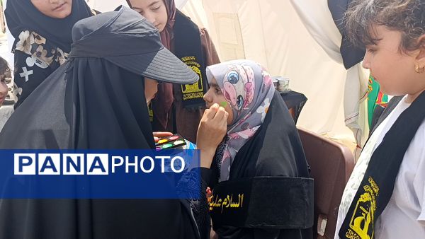 برپایی موکب توسط دانش‌آموزان در آشخانه