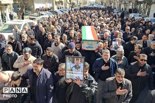 تشییع پیکر شهید حملات آمریکایی صهیونی، "شهید جواد انصاری" در باقرشهر 