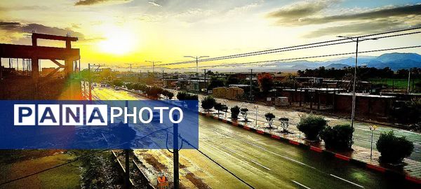 بارش باران فاریاب را شست و هوای غبار آلود پاک شد