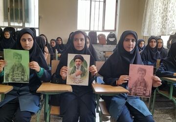 گرامیداشت یاد شهید ماکان نصیری در مدرسه خدیجه کبری شهرستان دورود