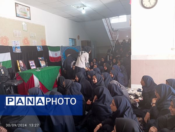 مدارس شهرستان صالح آباد عزادار سید مقاومت