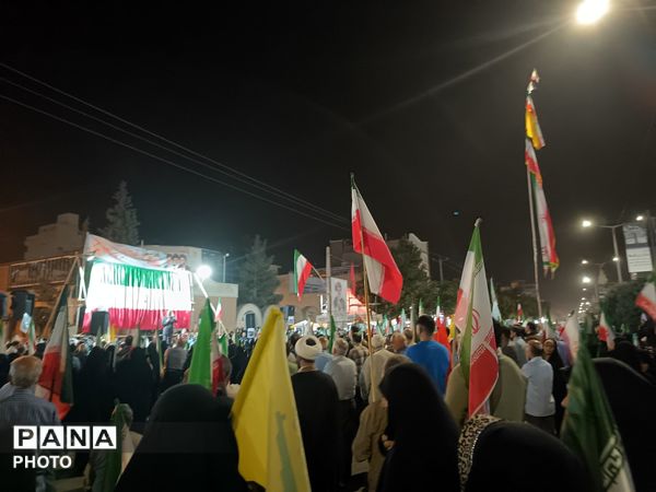 دومین اربعین حضور مردم غیور نیشابور همزمان با دومین سالگرد شهادت شهدای خدمت