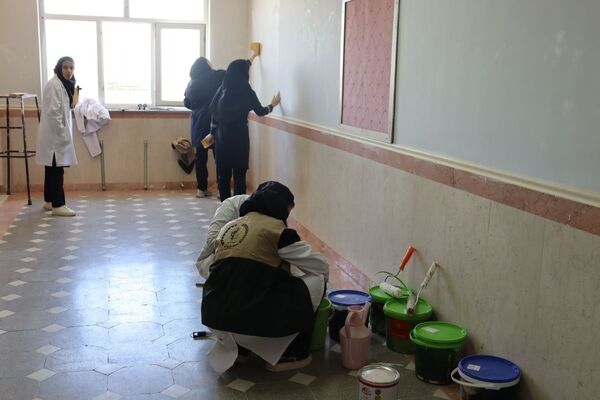 افتتاح طرح شهید عجمیان برای زیباسازی و شاداب‌سازی هنرستان تراز شهید سادلجی کبودراهنگ