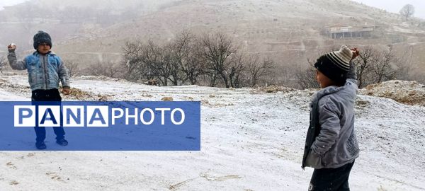 بارش برف در میانکوه 