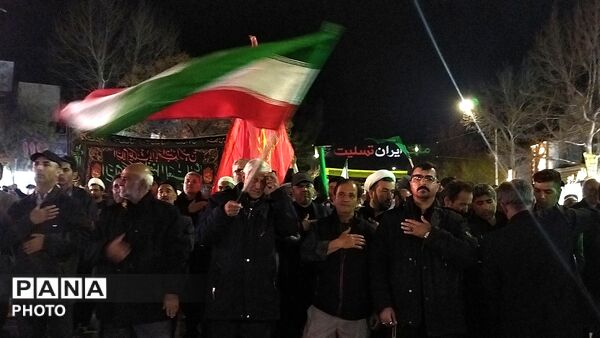 عزاداری های خیابانی در شب شانزدهم شهادت رهبر معظم انقلاب اسلامی در نیشابور 