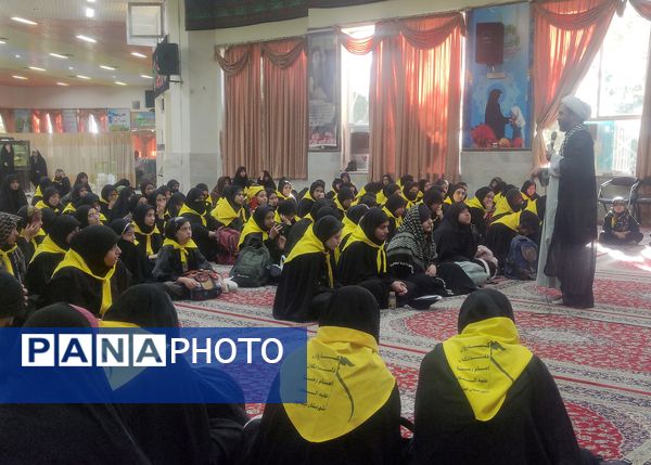 حرکت کاروان پیاده دختران دانش‌آموز نیشابوری به سمت مشهد