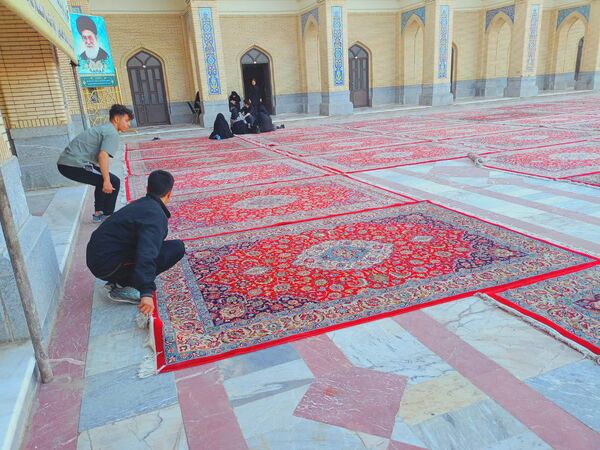 آماده سازی زیارتگاه شهید مدرس برای نماز عید سعید فطر