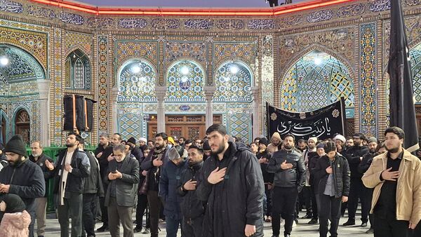 مراسم عزاداری شام شهادت امام هادی(ع) در حرم بانوی کرامت 