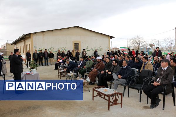 افتتاح دبیرستان متوسطه اوّل ۴ کلاسه «مصیب جلالی» در روستای دهنه اخلمد چناران