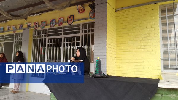 مراسم شهادت سید حسن نصرالله رهبر مدیر سیاسی در دبیرستان نورالهدی مشهد