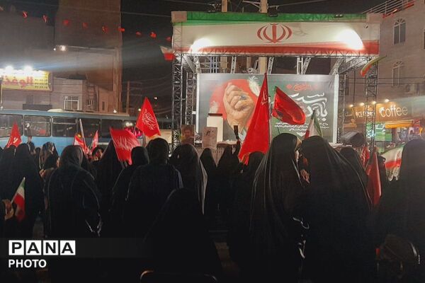 حضور جمعیت متحد مردم در میدان امام‌ خامنه‌ای شهرستان قدس 