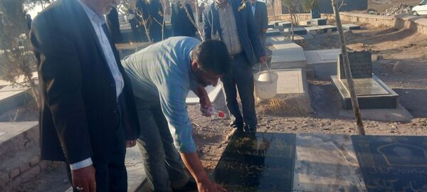 غبارروبی مزار شهدای روستای سربالا 