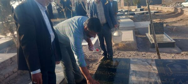 غبارروبی مزار شهدای روستای سربالا 