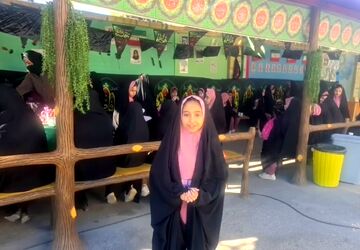 برپایی موکب عزاداری حضرت فاطمه زهرا (س) در دبستان قرآنی اکبرزاده