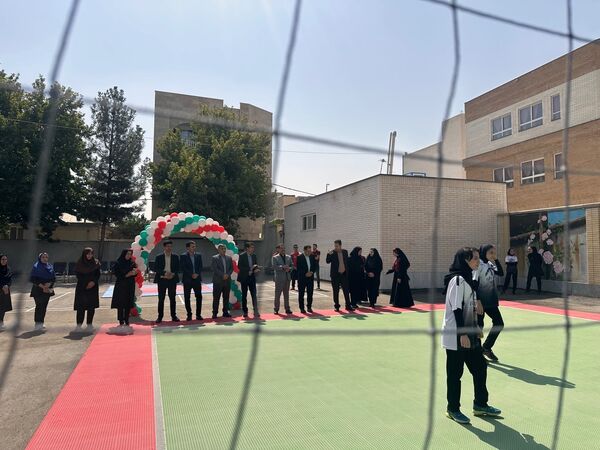 افتتاح زمین ورزشی تایل کورت در هنرستان عفت بجنورد