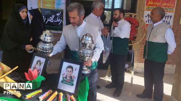 پرچم رضوی مهمان مدرسه شهیده سمیرا اسدزاده