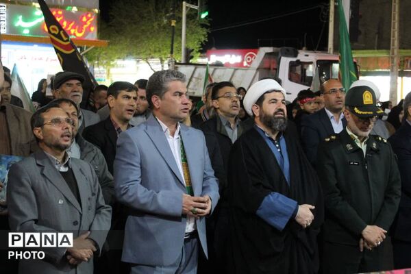 مراسم سازمان دانش‌آموزی فاروج به یاد دانش‌آموزان شهید میناب