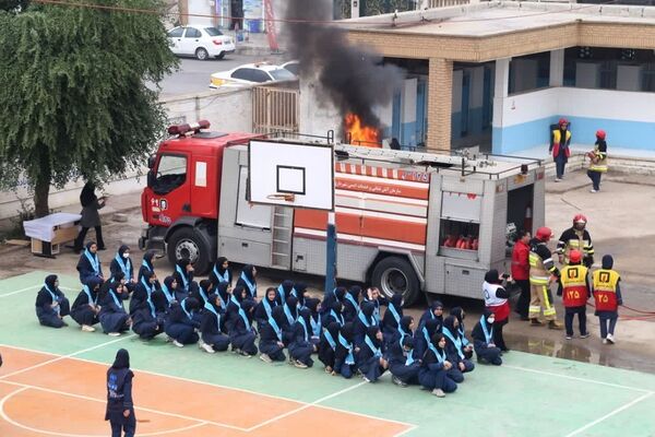 پناه‌گیری، خروج، نجات؛ مانور زلزله در خوزستان