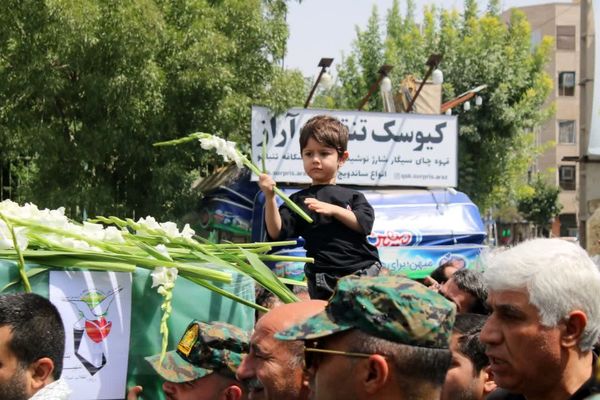 تشییع پیکر شهید محمد نعمتی سعیدآبادی در شهرستان بهارستان